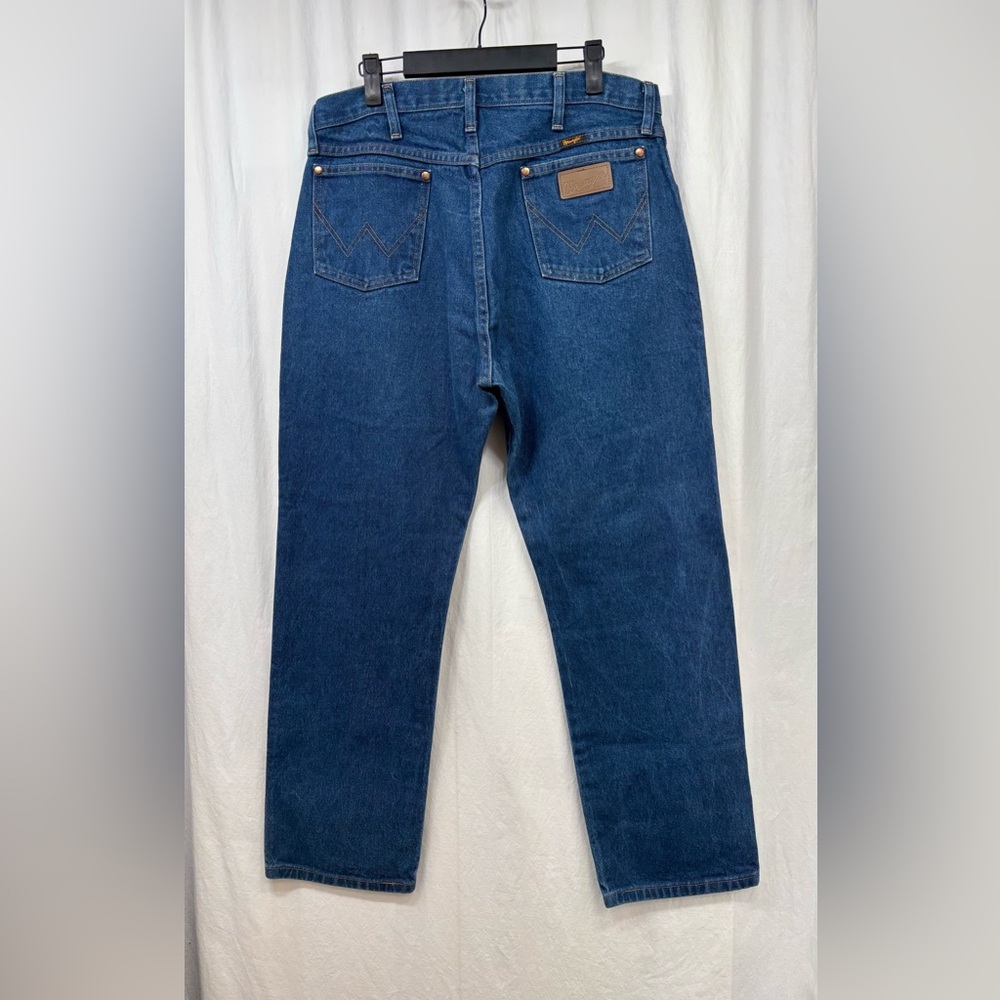 Wrangler Jeans Mens 36x31 Cowboy Cut Blue Denim Western Rodeo 13MWZ (36x30)